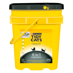 Purina Tidy Cats Clumping Cat Litter, 4-in-1 Strength Multi Cat Litter, 35 lb. Pail